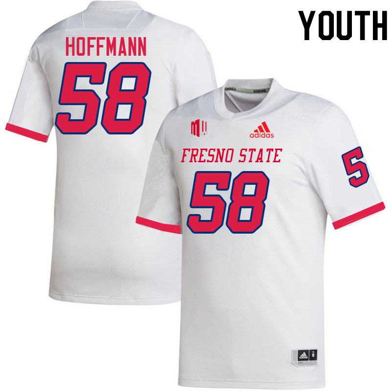 Youth #58 Markus Hoffmann Fresno State Bulldogs College Football Jerseys Stitched-White